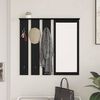 vidaXL Porte-manteau mural avec &eacute;tag&egrave;re Ch&ecirc;ne noir 84 x 10 x 80 cm