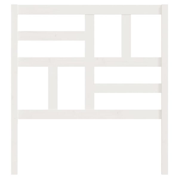 vidaXL T&ecirc;te de lit Blanc 106x4x104 cm Bois massif de pin