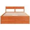 vidaXL Cadre de lit sans matelas cire marron 120x200cm bois pin massif
