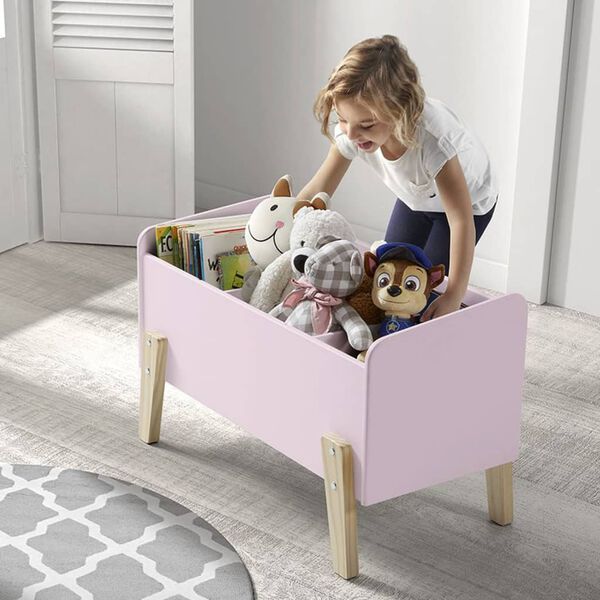Vipack Bo&icirc;te &agrave; jouets Kiddy Bois Rose ancien