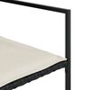 vidaXL Ensemble &agrave; manger de jardin 15 pcs coussins noir r&eacute;sine tress&eacute;e