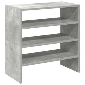vidaXL &Eacute;tag&egrave;res &agrave; chaussures 2 pcs empilable gris b&eacute;ton 60x30x30,5 cm