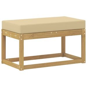 vidaXL Banc de Jardin Blanc 80 x 43 x 45 cm Bois d'Acacia Massif