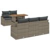 vidaXL Ensemble de canap&eacute; de jardin 6 pc Gris Poly rotin