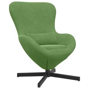 vidaXL Fauteuil &oelig;uf Vert clair 63 x 73 x 90 cm Velours
