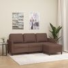 vidaXL Canap&eacute; &agrave; 3 places avec repose-pieds Marron 180 cm Similicuir