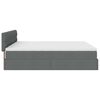 VidaXL Cadre de lit ottoman avec matelas gris foncé 180x200cm tissu