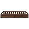 vidaXL Cadre de lit avec tiroirs sans matelas ch&ecirc;ne marron 120x190 cm