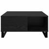 vidaXL Table basse Ch&ecirc;ne noir 80 x 80 x 36,5 cm Bois d'ing&eacute;nierie