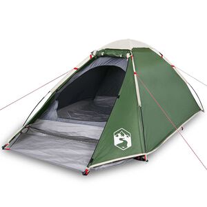 vidaXL Tente de camping &agrave; d&ocirc;me 4 personnes vert imperm&eacute;able