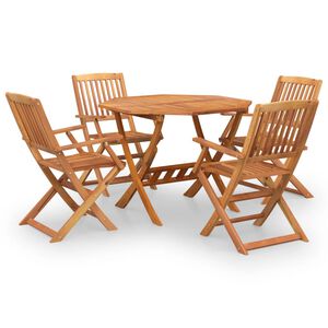 vidaXL Ensemble &agrave; manger de jardin 5 pcs Bois d'acacia solide