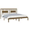 vidaXL Cadre de lit sans matelas marron miel bois massif 200x200 cm