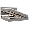 vidaXL Lit avec rangement et matelas Taupe 200 x 200 cm Polyester