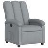 vidaXL Fauteuil inclinable &eacute;lectrique Gris clair Tissu