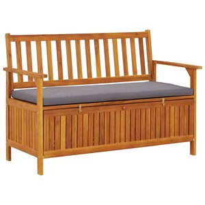 vidaXL Banc de rangement de jardin 120 cm Bois d'acacia solide
