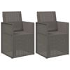 vidaXL Chaises de jardin salle &agrave; manger 2 pcs Gris clair PP