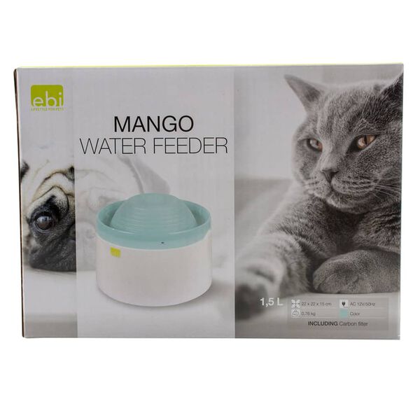 Ebi Bol &agrave; eau pour animaux de compagnie Mango 1,5 L bleu