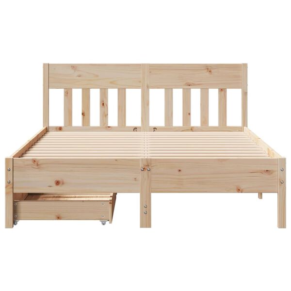 vidaXL Cadre de lit sans matelas 140x200 cm bois massif de pin
