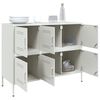 vidaXL Buffet blanc 100,5x39x79 cm acier
