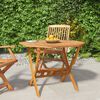 vidaXL Table pliable de jardin 90x75 cm Bois d'acacia solide