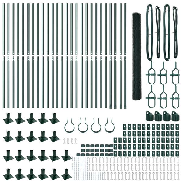 vidaXL Poteau de cl&ocirc;ture. Vert 50 x 1,6 m (treillis 25 mm)