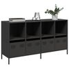 vidaXL Buffet noir 135x39x73,5 cm acier laminé à froid