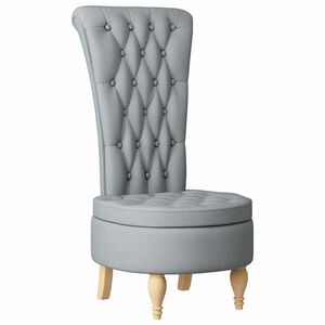 vidaXL Fauteuil &agrave; pantoufle Gris clair 56,5 x 70 x 110 cm tissu