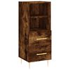 vidaXL Buffet haut Ch&ecirc;ne fum&eacute; 34,5x34x180 cm Bois d'ing&eacute;nierie