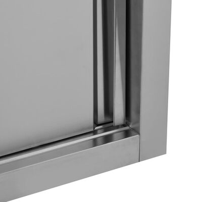 vidaXL Armoire de cuisine avec portes coulissantes 90x40x50 cm Inox