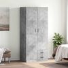 vidaXL Garde-robe Gris b&eacute;ton 80x52x180 cm Agglom&eacute;r&eacute;