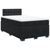 vidaXL Sommier &agrave; lattes de lit avec matelas noir 120x190 cm velours