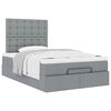 vidaXL Cadre de lit ottoman avec matelas gris clair 120x190 cm tissu