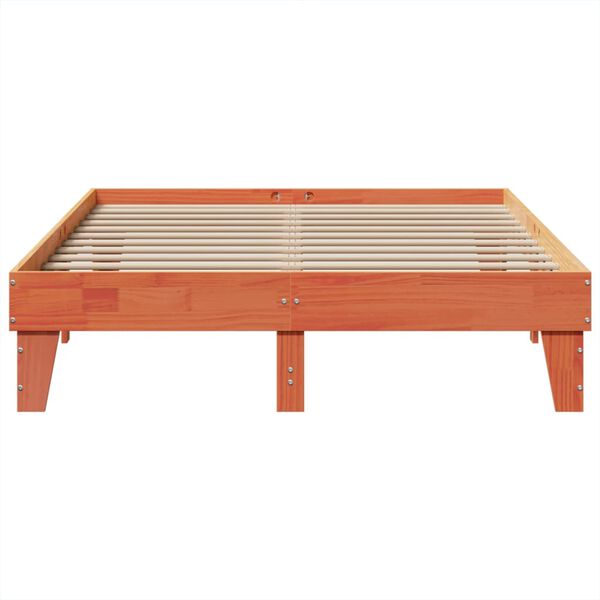 vidaXL Cadre de lit sans matelas cire marron 150x200cm bois pin massif
