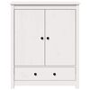 vidaXL Buffet Blanc 83x41,5x100 cm Bois massif de pin
