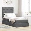 vidaXL Lit avec rangement et matelas Gris fonc&eacute; 100 x 200 cm Polyester