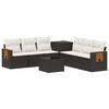 vidaXL Ensemble de Canap&eacute;s 8 pc Noir et blanc cr&egrave;me