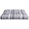 vidaXL Coussin de palette motif &agrave; carreaux gris 80x80x12 cm tissu