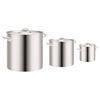 vidaXL Ensemble de 3 casseroles &agrave; bouillon 50/21/6 L Inox