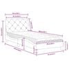 vidaXL Lit avec matelas vert fonc&eacute; 90x200 cm velours