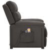 vidaXL Fauteuil de massage inclinable Gris fonc&eacute; Tissu