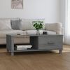 vidaXL Table basse HAMAR Gris foncé 100x55x35 cm Bois massif de pin
