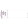 vidaXL Auvent latéral rétractable de patio 200x500 cm Gris