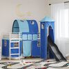 vidaXL Lit mezzanine pour enfants Blanc et Bleu 74,5 x 190 cm M&eacute;tал