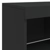 vidaXL Buffet avec lumi&egrave;res LED noir 81x37x67 cm