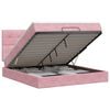vidaXL Lit ottoman avec matelas Rose 140 x 200 cm Velours