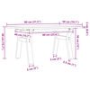 vidaXL Table basse cadre en Y 80x50x40 cm bois de pin massif et acier