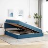 vidaXL Lit de Rangement avec matelas Bleu fonc&eacute; 180 x 200 cm Velours