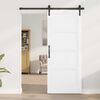 vidaXL Porte coulissante Blanc 83 x 202 cm Pin massif