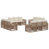 vidaXL Ensemble de canap&eacute; de jardin 12 pcs Beige et blanc cr&egrave;me