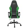 vidaXL Chaise de jeu Noir et vert Similicuir